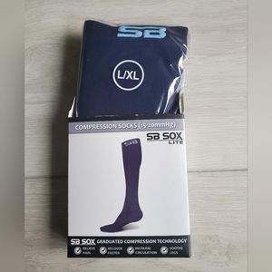 SB SOX Lite Compression Socks - for all day wear- Navy - Tall - large/XL- unisex